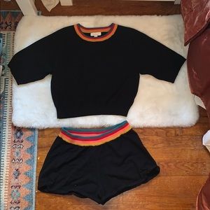 Lounge short sleeve short set